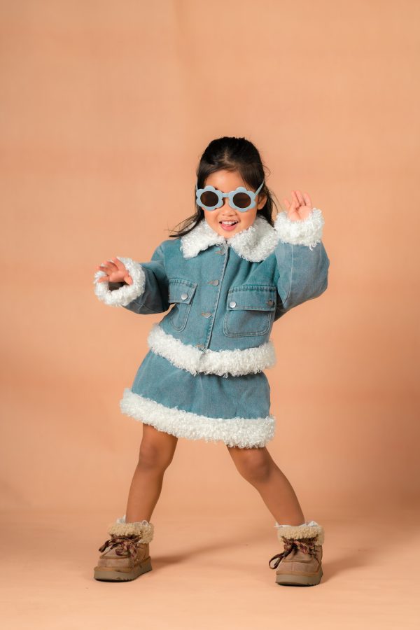 Denim Fleece-Lined Statement Set