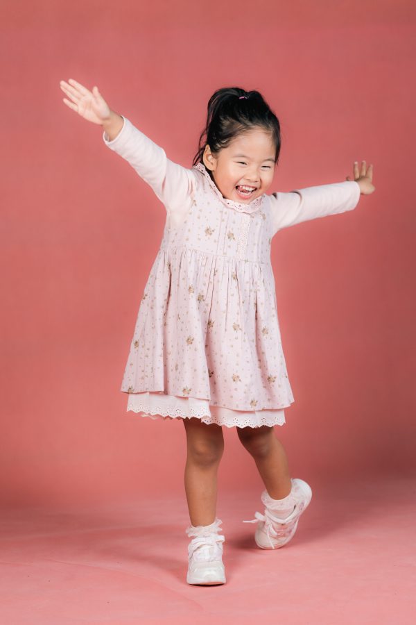 Floral A-Line Dress with Lightweight cotton inner