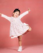 Floral A-Line Dress with Lightweight cotton inner