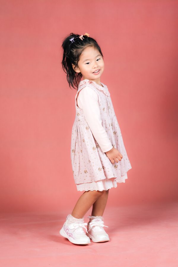 Floral A-Line Dress with Lightweight cotton inner