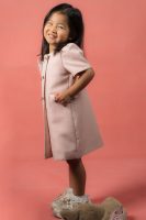 Royal Pink Double-Breasted dress