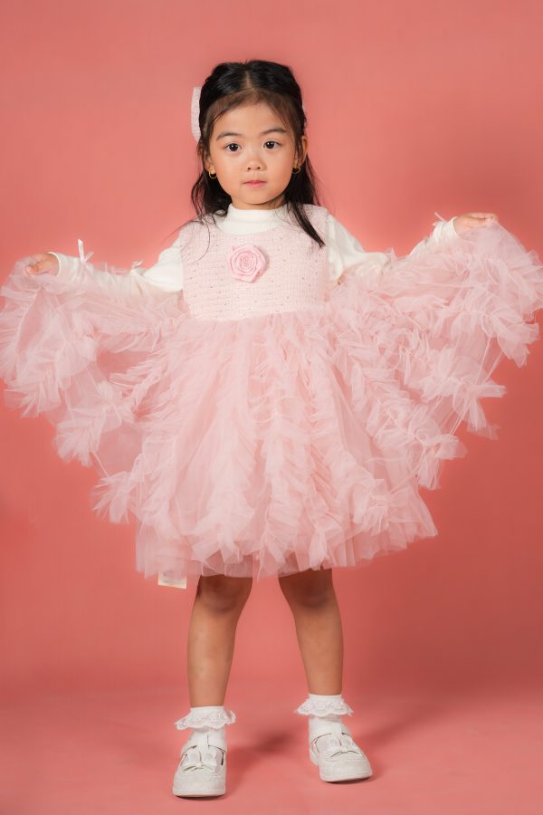 Soft Ruffle Dress with Inner Top