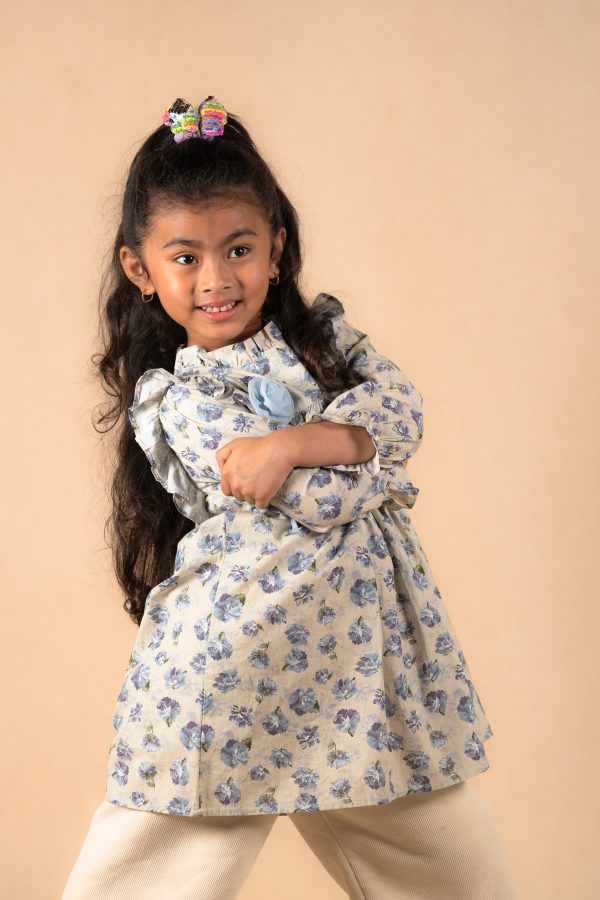 Sunny Meadow Floral Dress— Blue