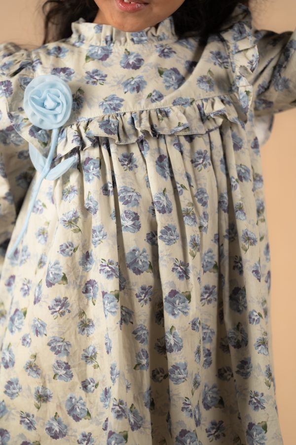 Sunny Meadow Floral Dress— Blue