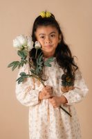 Sunny Meadow Floral Dress—Cream