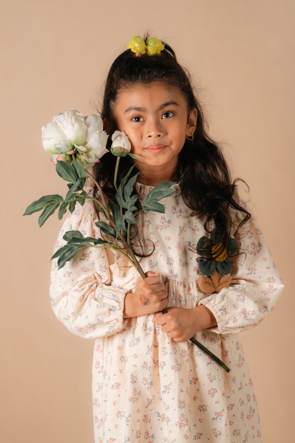 Sunny Meadow Floral Dress—Cream