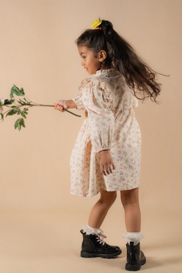 Sunny Meadow Floral Dress—Cream