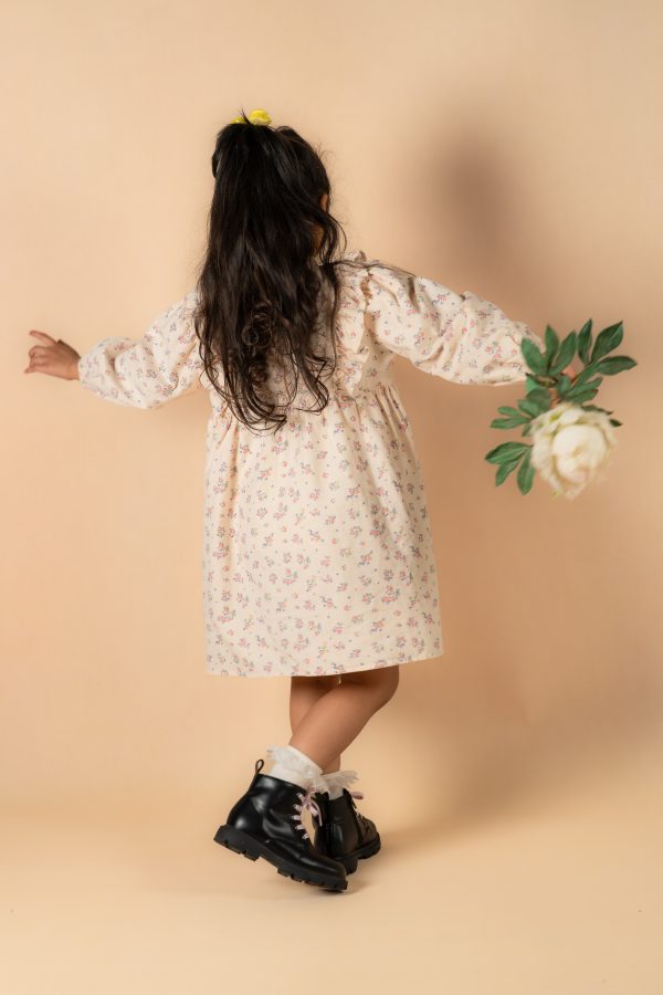 Sunny Meadow Floral Dress—Cream