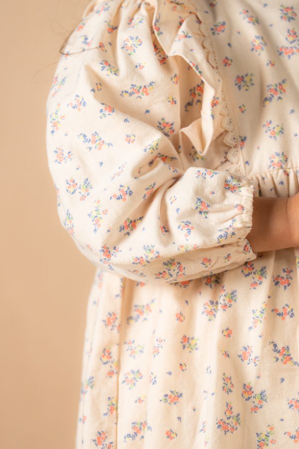 Sunny Meadow Floral Dress—Cream