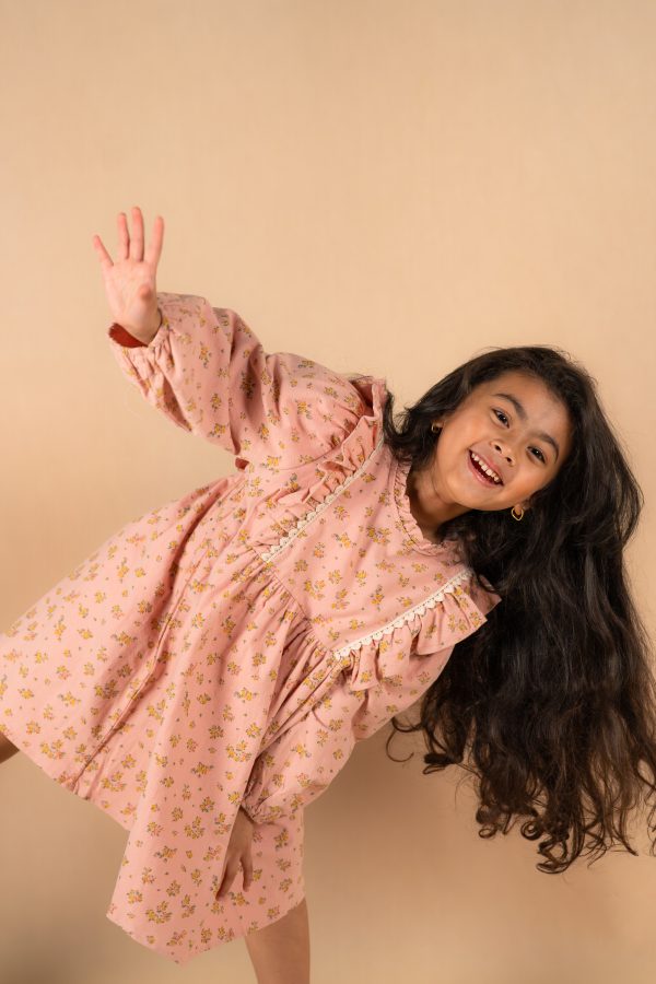 Sunny Meadow Floral Dress—Pink