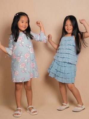 Cloud Blue Ruffle Party Set