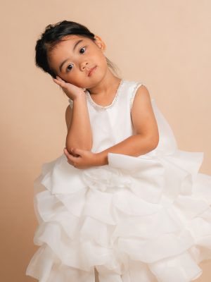 Rhinestone Ruffle Party Dress