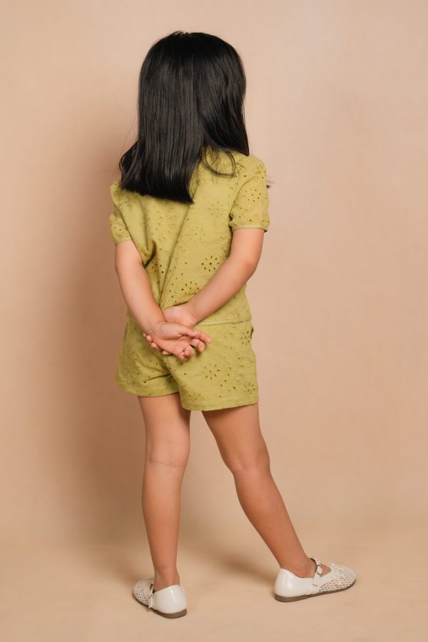 Green Eyelet 2-Piece Set