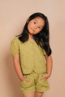 Green Eyelet 2-Piece Set