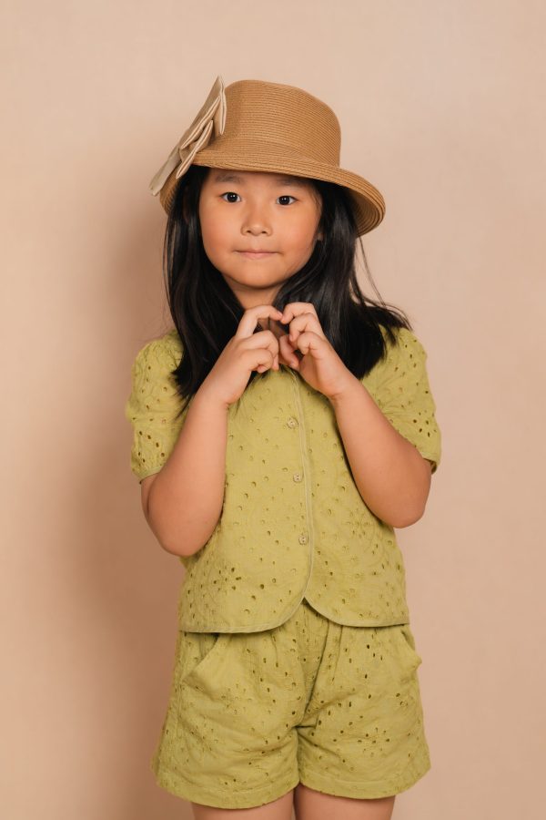 Green Eyelet 2-Piece Set