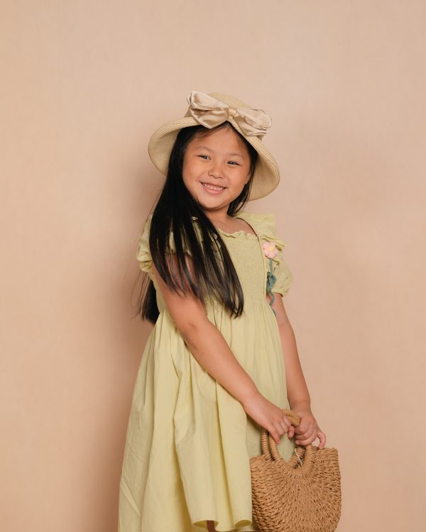 Green Puff Sleeve Dress