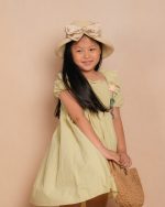 Green Puff Sleeve Dress