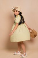 Green Puff Sleeve Dress