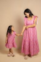 Pink Bloom Mommy & Me Dress Set