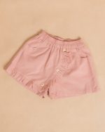 Ruffled Floral Button Kids Skort