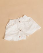 Ruffled Floral Button Kids Skort