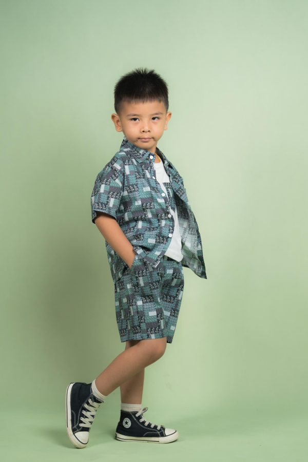 Boys Printed Short Shirt Sets