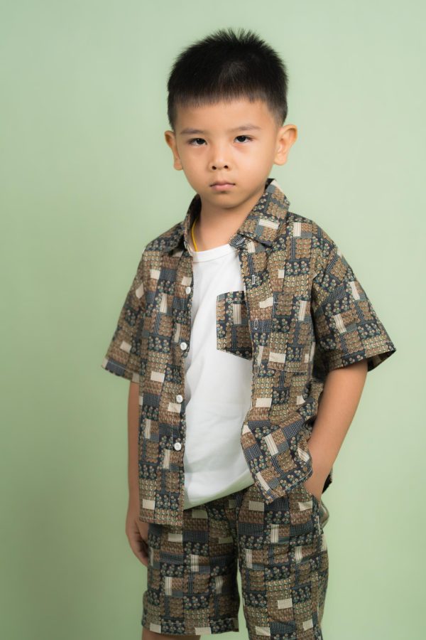 Boys Printed Short Shirt Sets