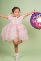 Rainbow Petal Tulle Dress