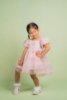 Rainbow Petal Tulle Dress