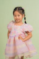 Rainbow Petal Tulle Dress
