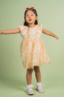 Yellow Floral Ruffle Dress