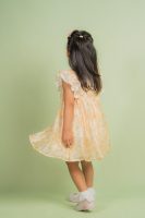 Yellow Floral Ruffle Dress