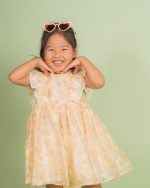 Yellow Floral Ruffle Dress