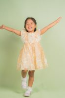 Yellow Floral Ruffle Dress