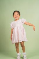Pearly Pink Lace Dress