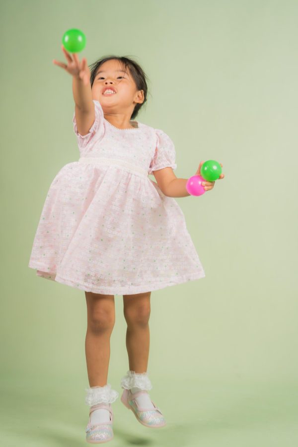 Pearly Pink Lace Dress
