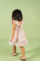 Orange‑Blue Stripe Dress