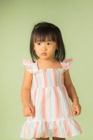 Orange‑Blue Stripe Dress