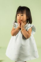 Light Blue Floral Party Dress