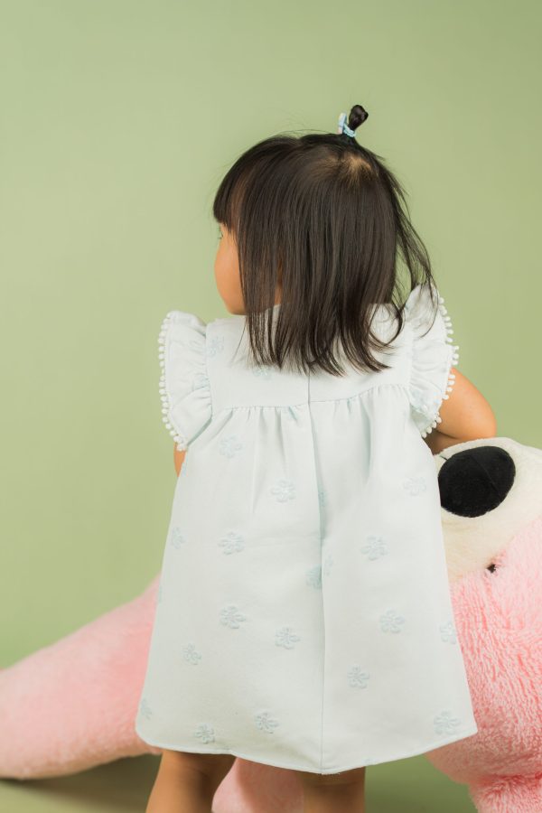 Light Blue Floral Party Dress