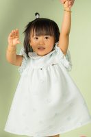 Light Blue Floral Party Dress