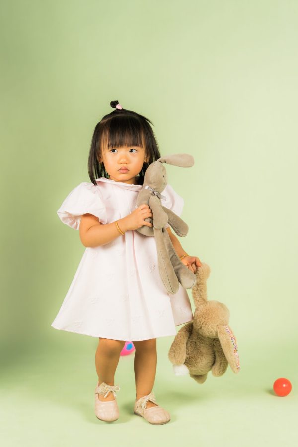 Pink Bow Pearl Party Dress