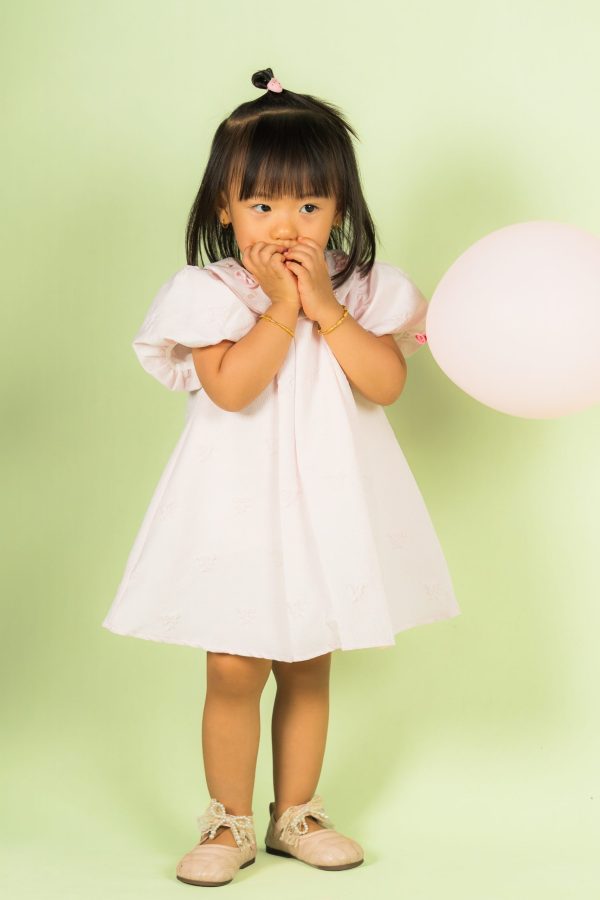 Pink Bow Pearl Party Dress