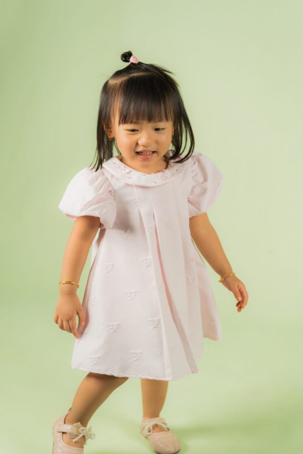 Pink Bow Pearl Party Dress