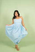 Blue Eyelet Mother Dress