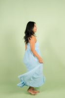 Blue Eyelet Mother Dress