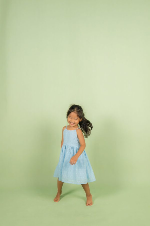 Blue Eyelet Daughter Dress