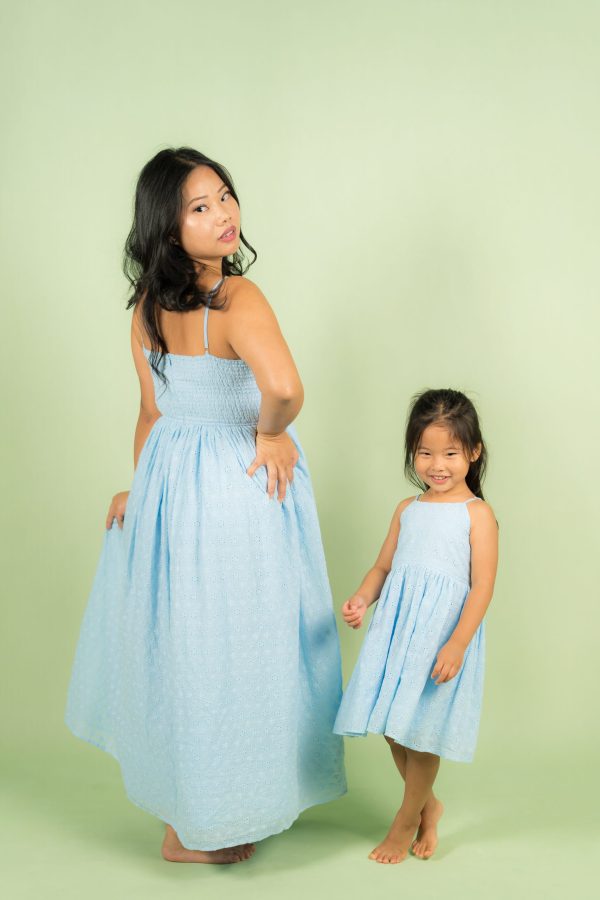Blue Eyelet Daughter Dress