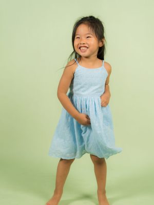Blue Eyelet Daughter Dress