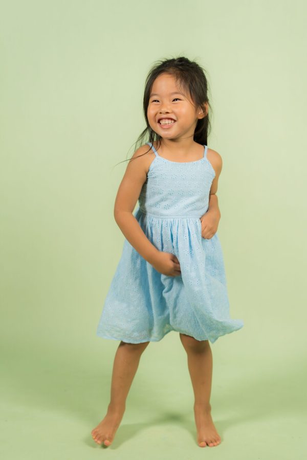 Blue Eyelet Daughter Dress